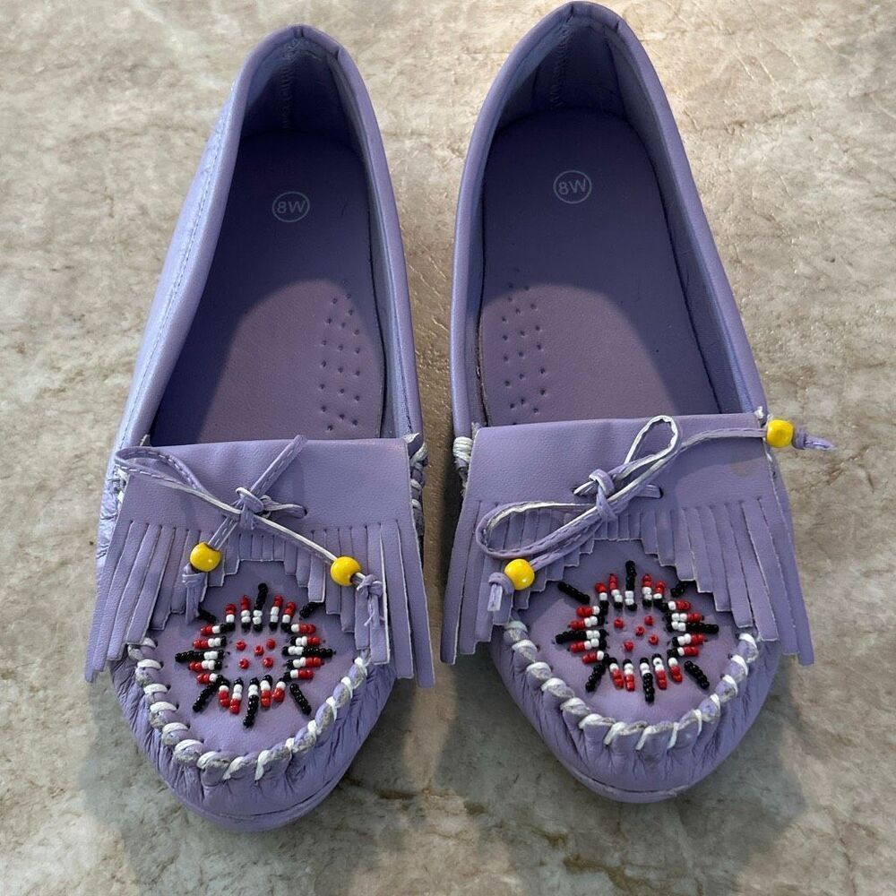 Lavender Moccasins Size 8W